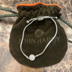 John Hardy Classic Chain Diamond Sterling Silver Pull Through Bracelet